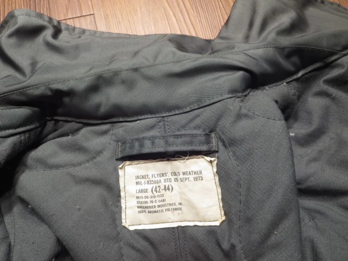U.S.Jacket MIL-J-83388A(CWU-45/P) 1976年 sizeL used - マツザキ商店