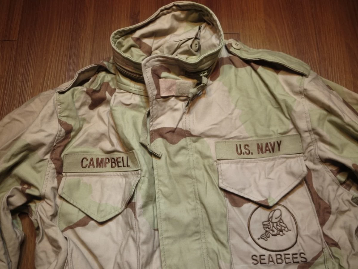 西側諸国 珍品US NAVY SEABEES” M-65 フィールドジャケット ...