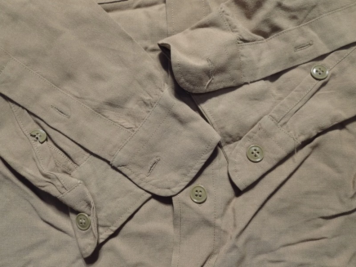 U.S.Shirt Khaki Rayon/MohairNylon 1958年size15 used