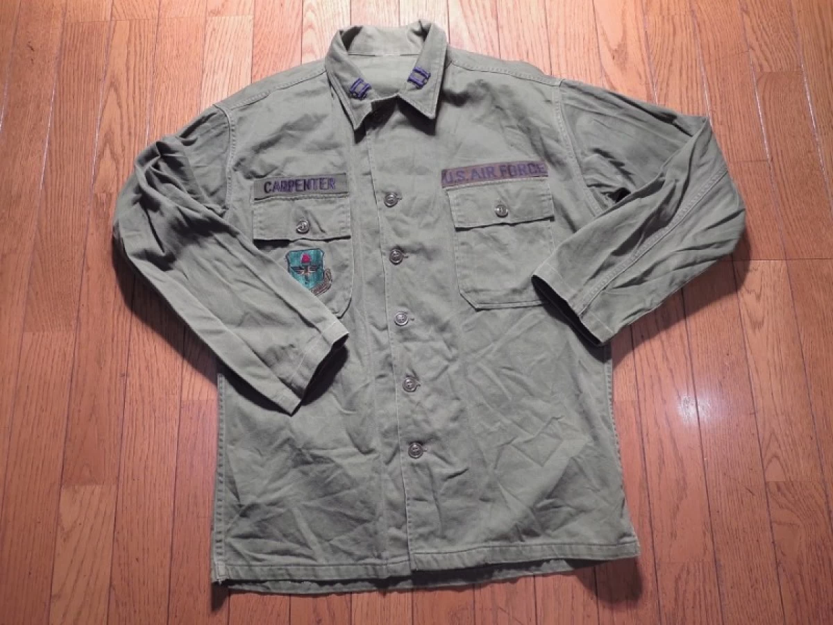 U.S.AIR FORCE Utility Shirt Cotton 1963年 size?used