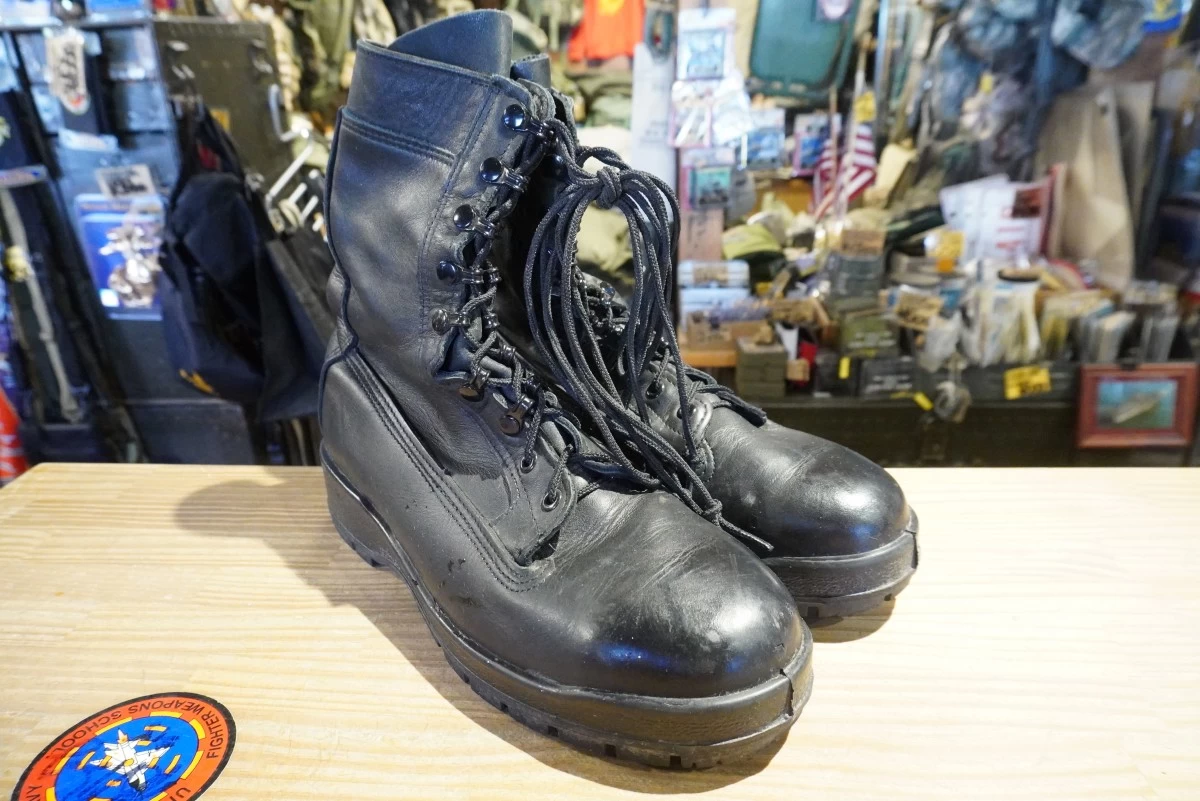 U.S.NAVY Boots Safety Leather size9XW used