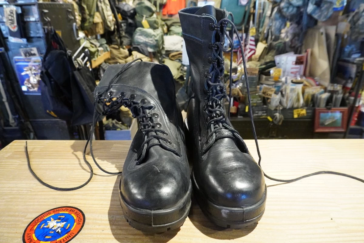 U.S.NAVY Boots Safety Leather size9XW used