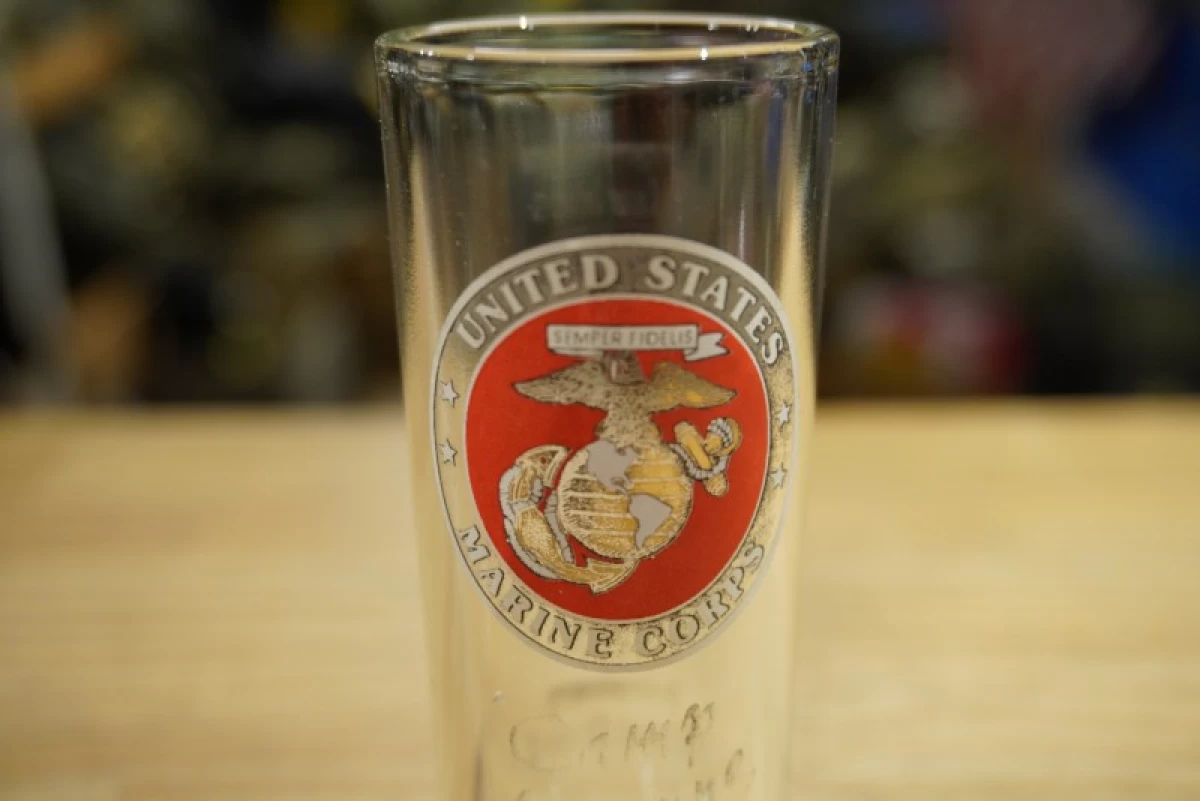 U.S.MARINE CORPS Shot Glass used