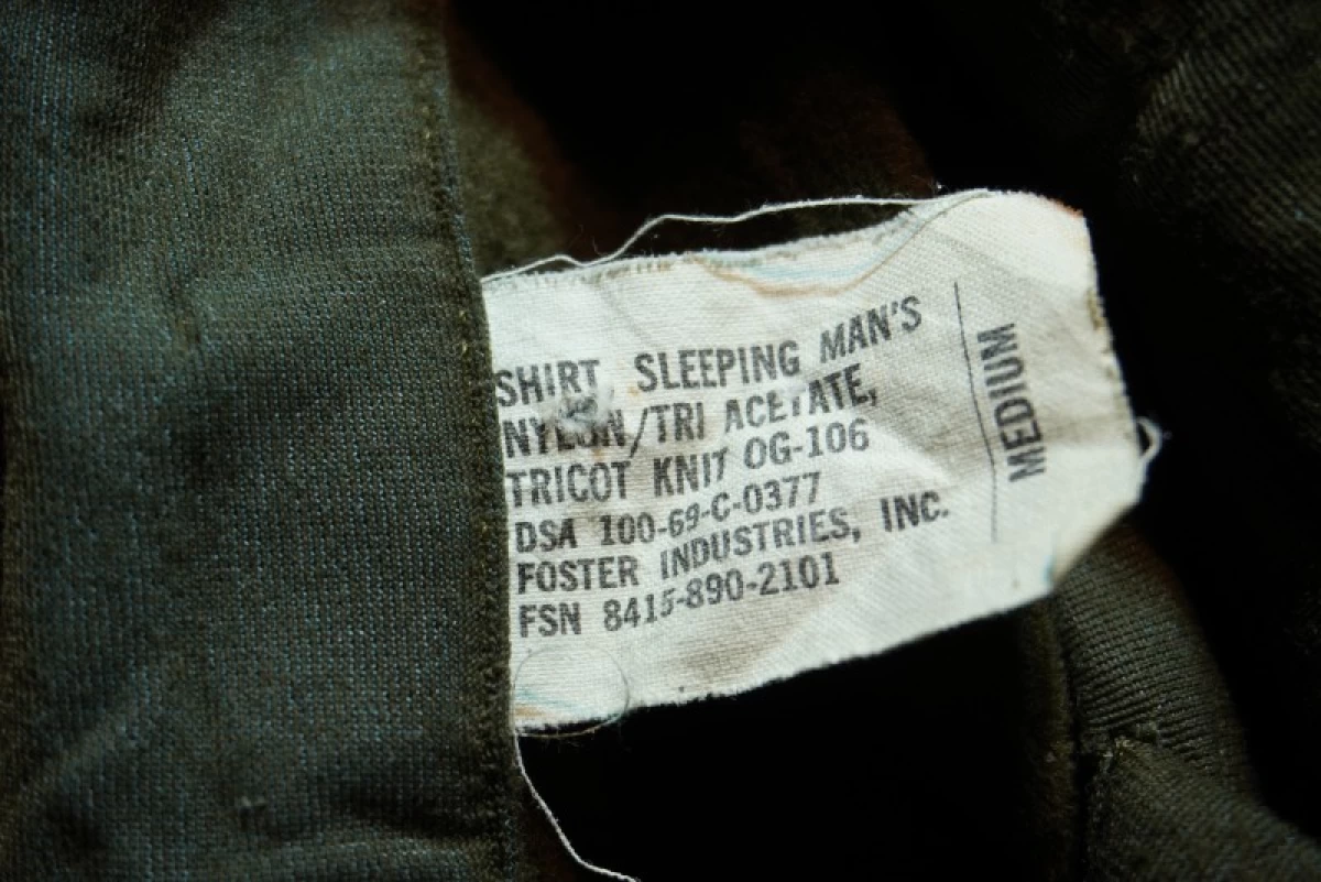 U.S.Sleeping Shirt 1969年 sizeM used
