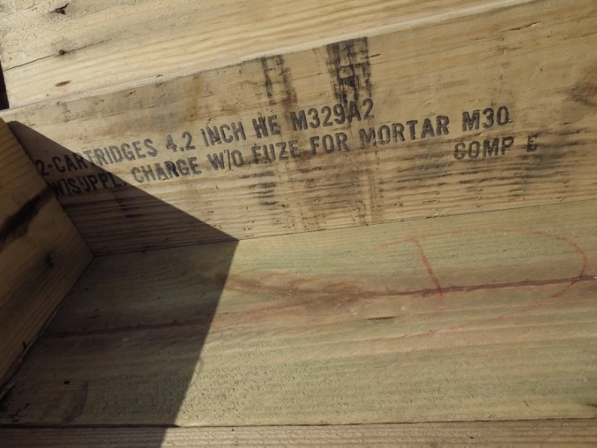 U.S.Wood Box for Cannon?MortarM30? 1985年 used