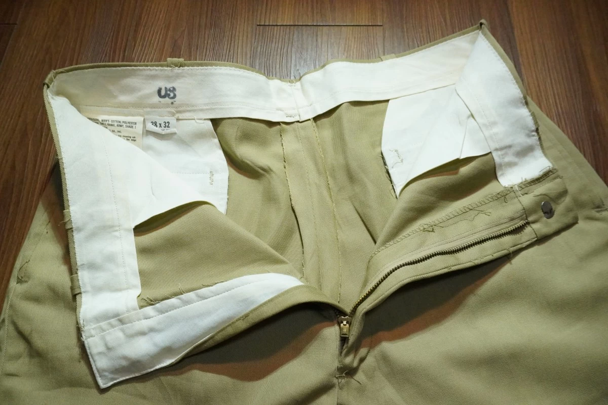 U.S.ARMY Trousers Khaki Cotton/Polyester 1974年 size38