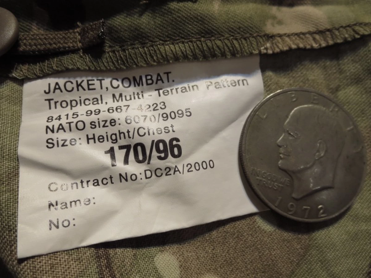 U.K. Jacket Combat MTP LightWeight sizeL? used