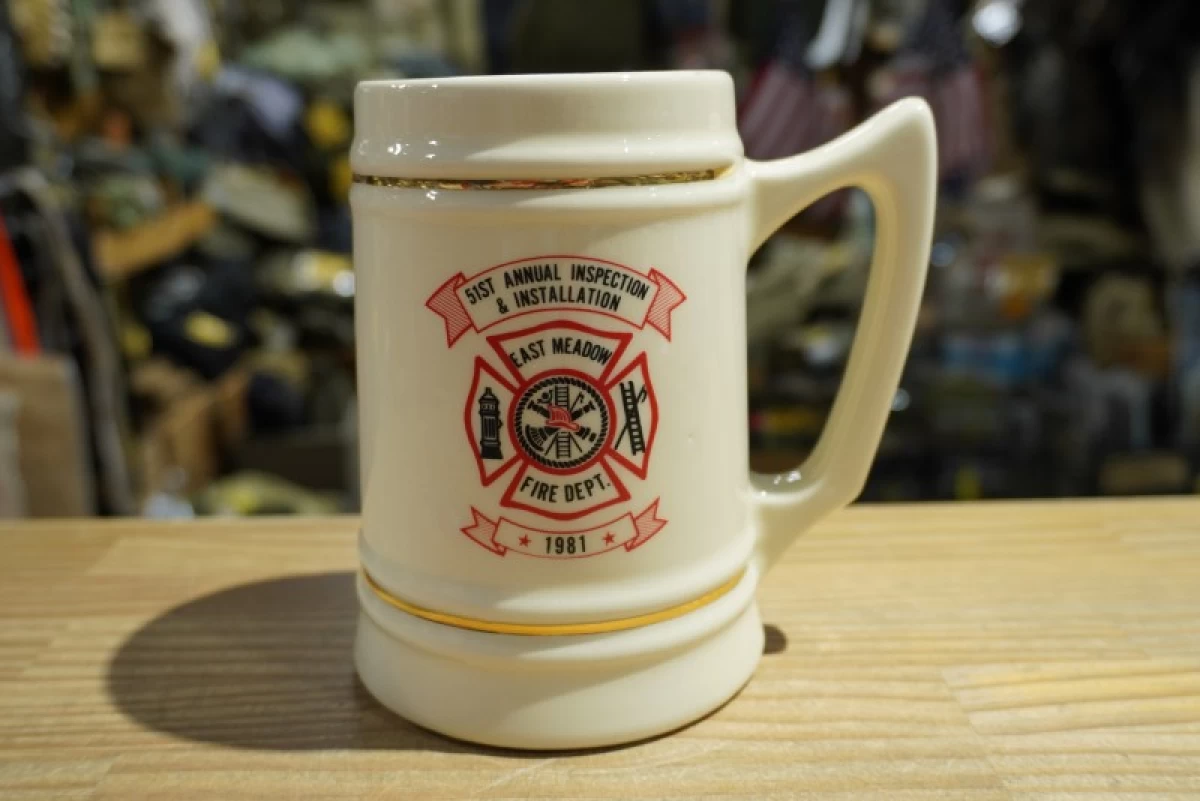 U.S.EAST MEADOW FIRE DEPT. Beer Mug 1984年 used