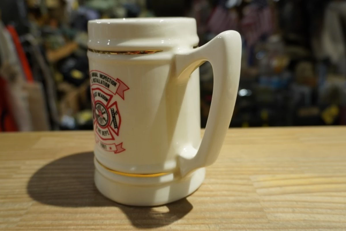 U.S.EAST MEADOW FIRE DEPT. Beer Mug 1984年 used