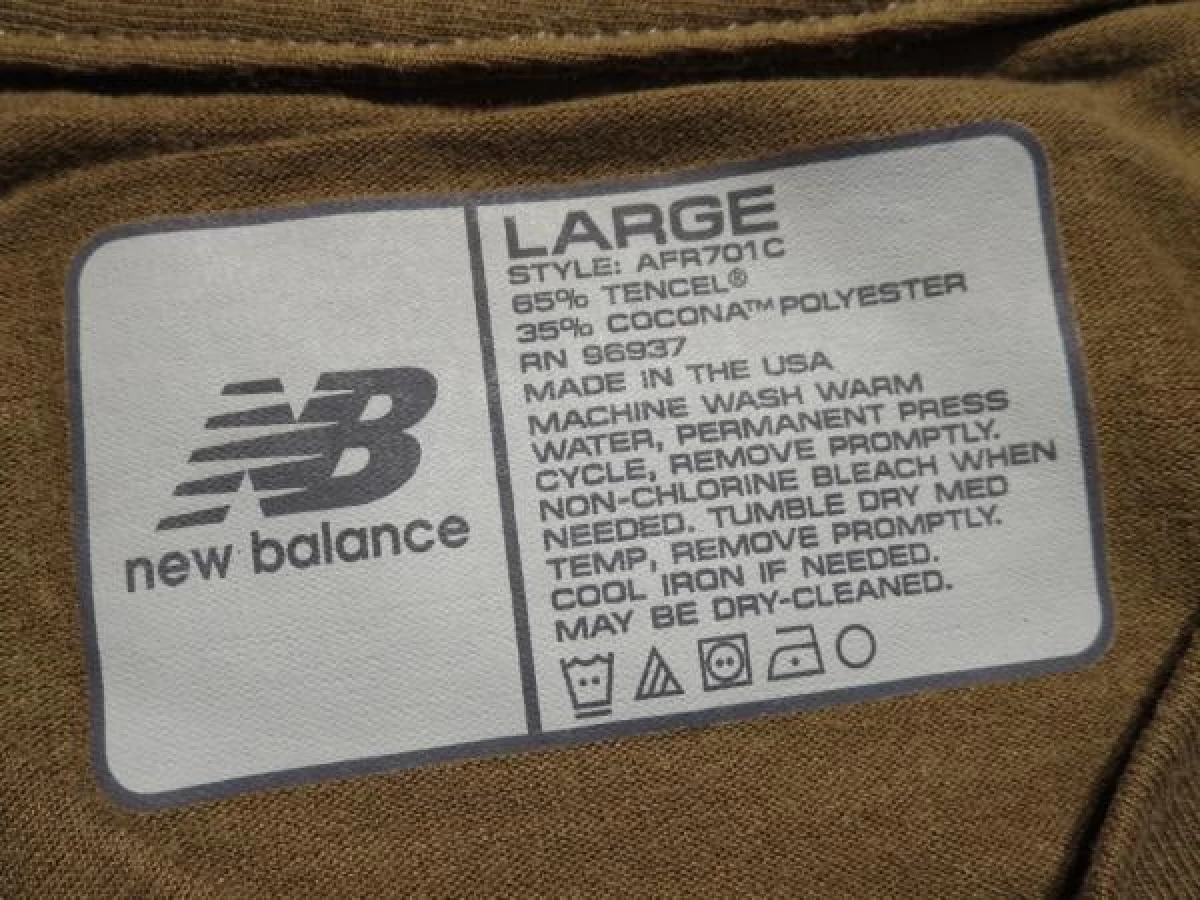U.S.T-Shirt NEW BALANCE Coyote sizeL new