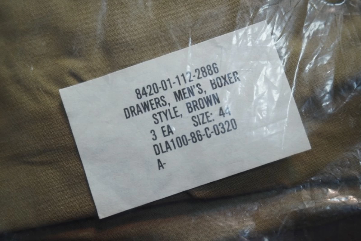 U.S.DRAWERS 3Pair Cotton? 1986年 size44 new