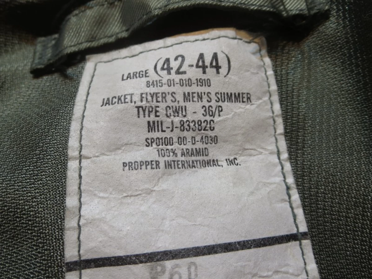 U.S.Jacket Flyer's Summer CWU-36/P sizeL used