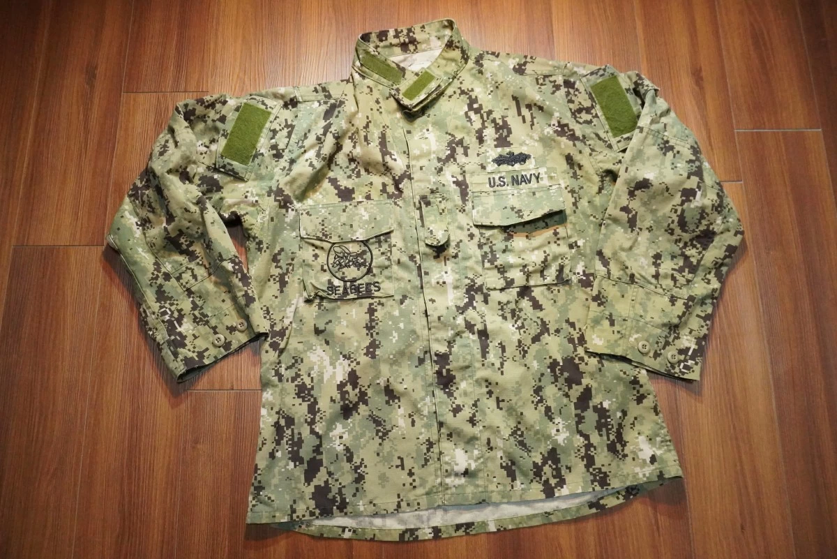 U.S.NAVY Blouse Working Uniform TYPEⅢ SEABEES sizeL-R used