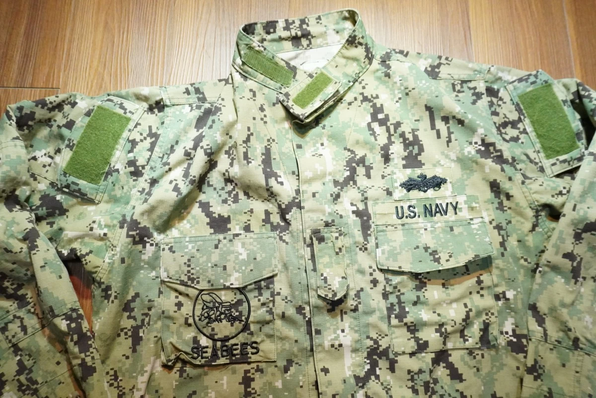 U.S.NAVY Blouse Working Uniform TYPEⅢ SEABEES sizeL-R used