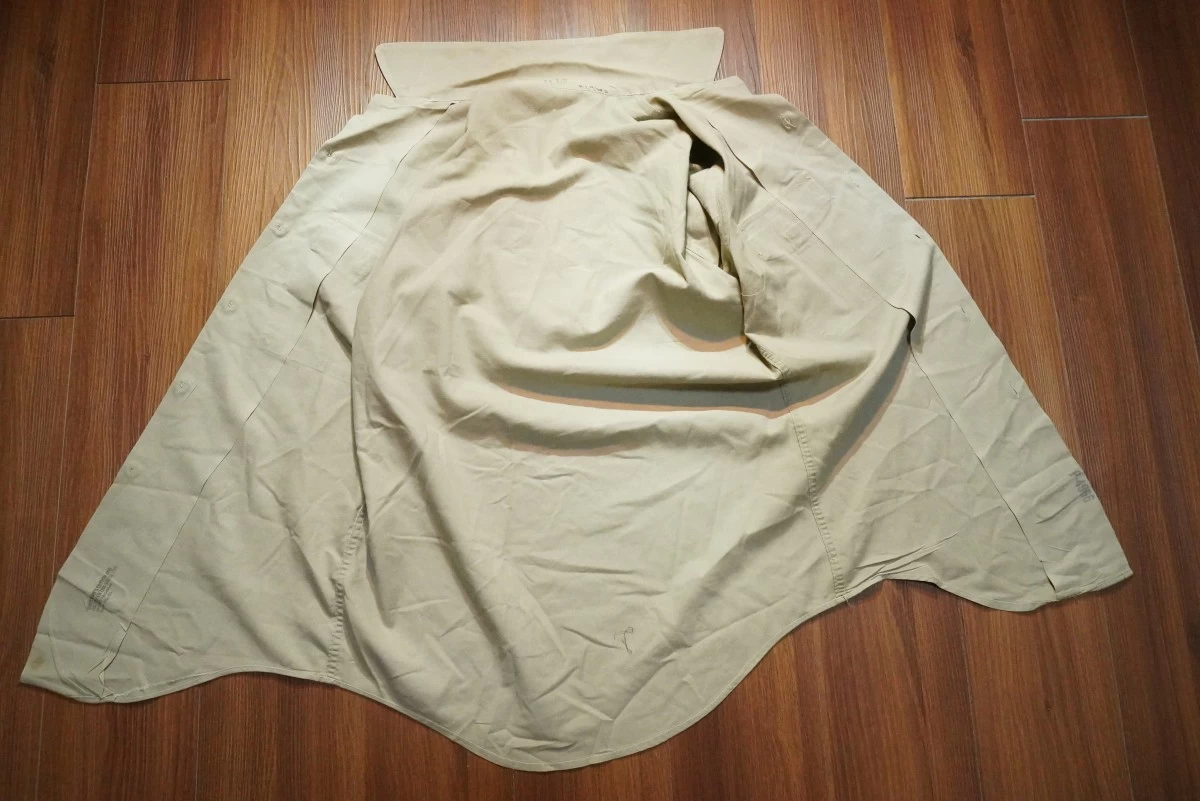 U.S.AIR FORCE Shirt Utility Tan 1972年 size14 1/2