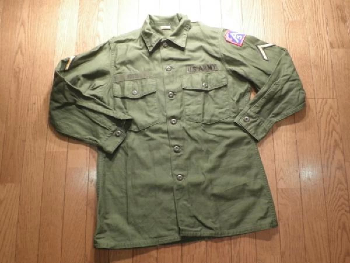 U.S.ARMY Utility Shirt Cotton1968年 size15 1/2 used