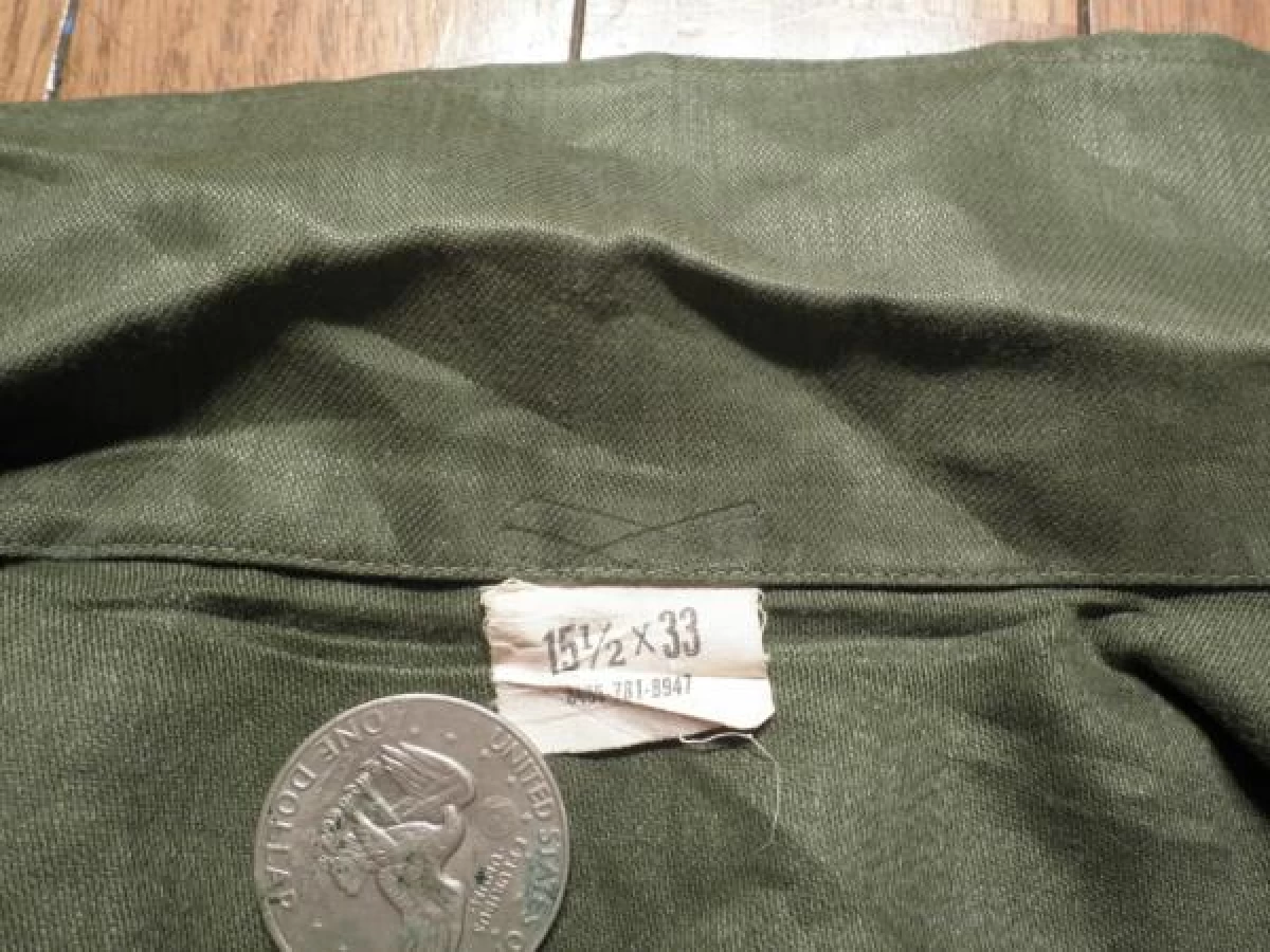 U.S.ARMY FatigueShirt Cotton970年頃size15 1/2 used