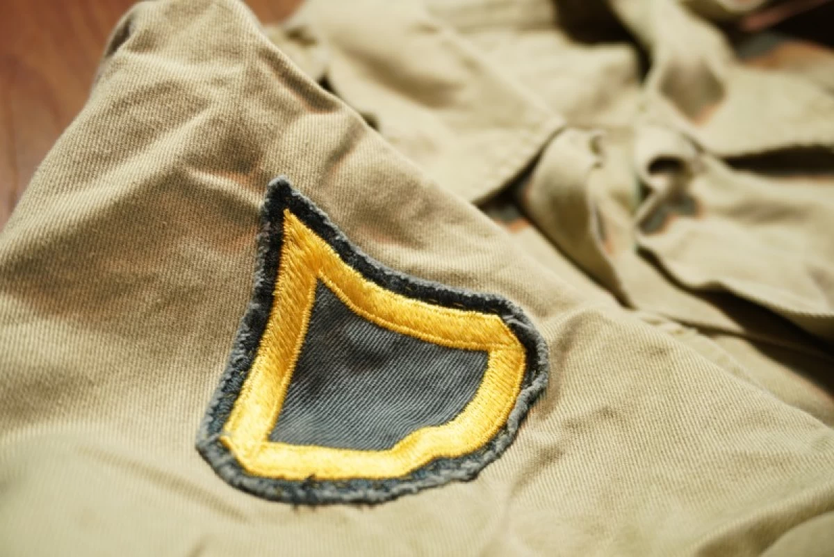U.S.ARMY Shirt Cotton khaki 1960-70年代頃 sizeS used