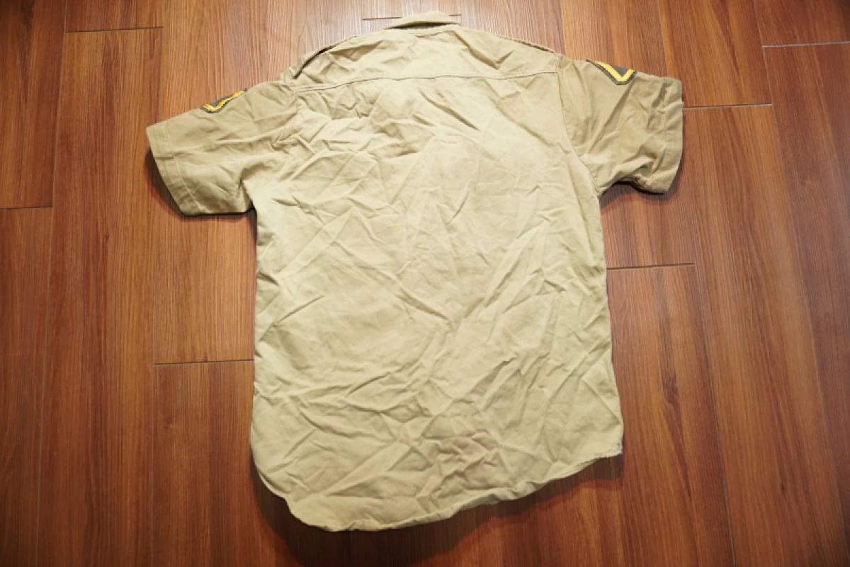 U.S.ARMY Shirt Cotton khaki 1960-70年代頃 sizeS used