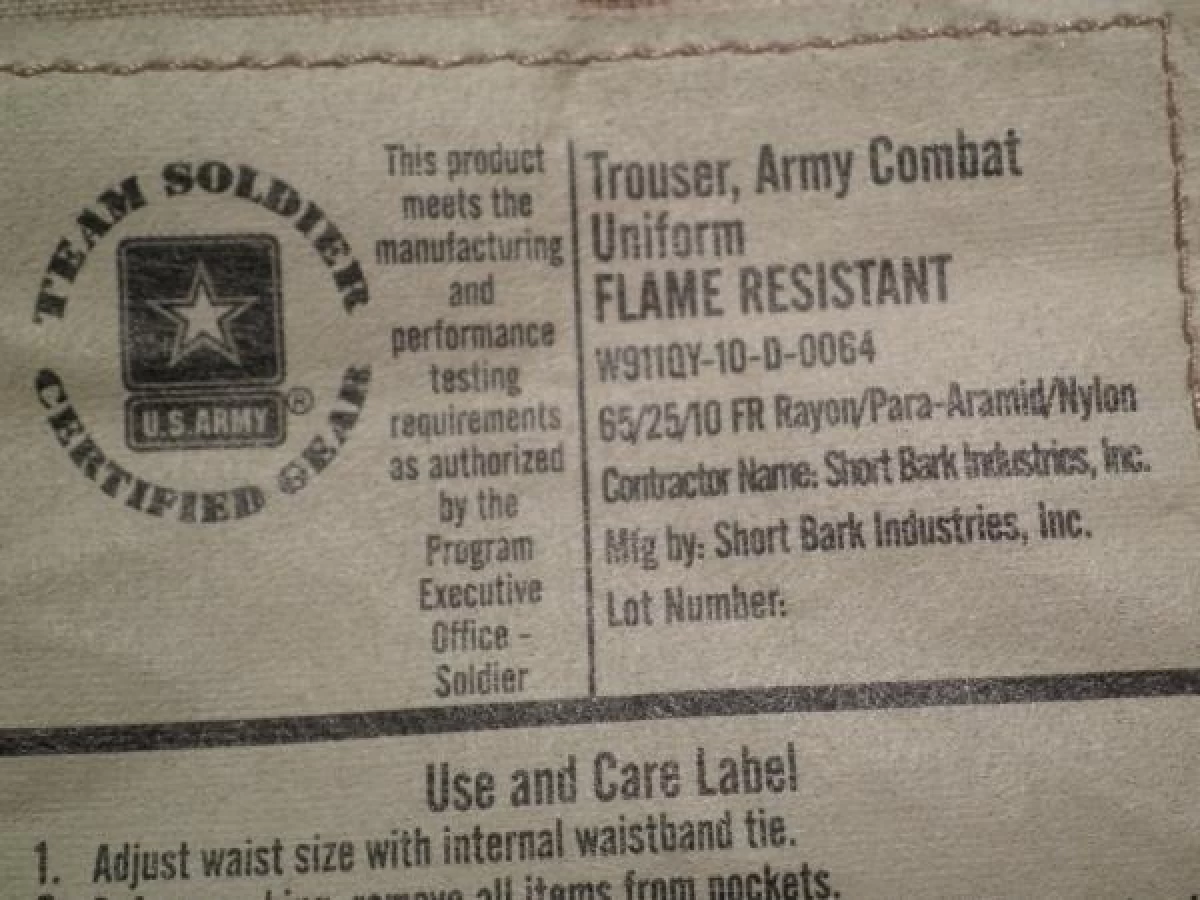 U.S.ARMY TrousersMultiCam FlameResistant sizeLused
