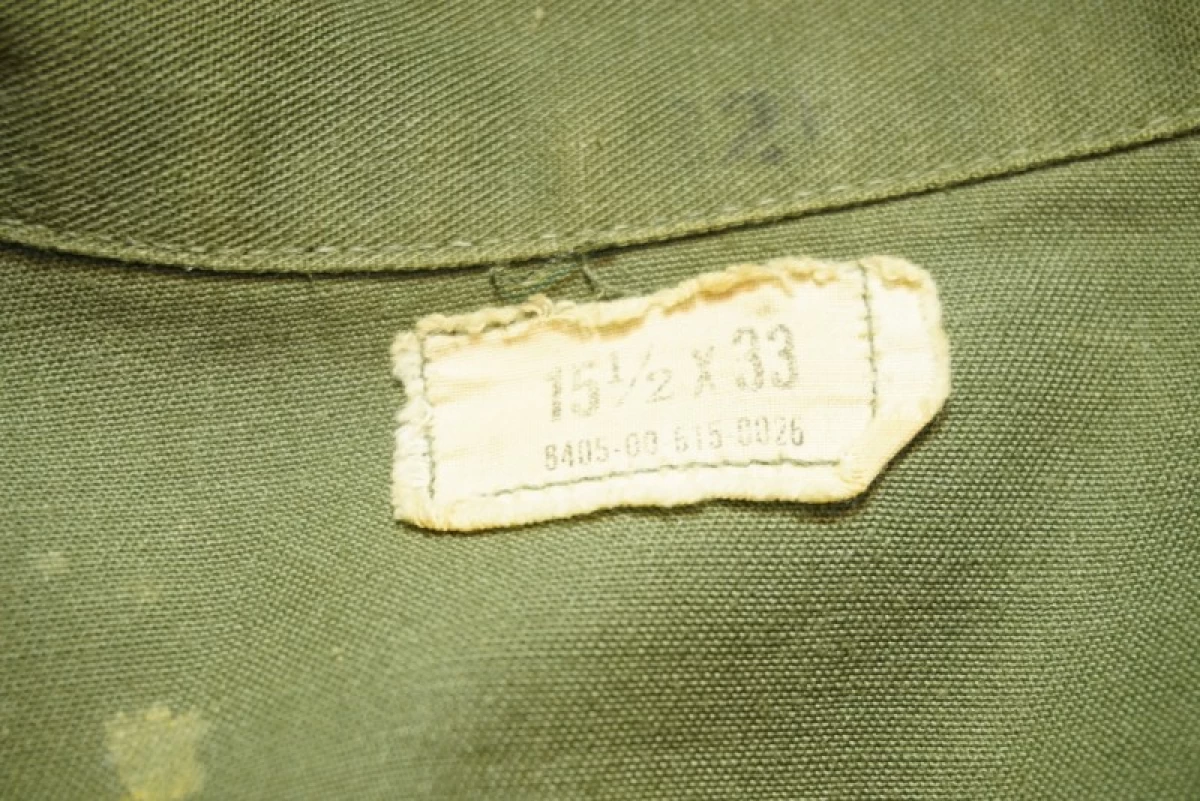 U.S.NAVY UtilityShirt Cotton/poly1980年頃 size15 1/2