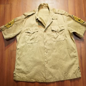 U.S.ARMY Shirt Cotton khaki 1950-60年代頃? sizeL?