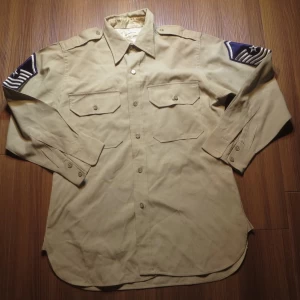 U.S.AIR FORCE Shirt Kahki 1950年代? sizeM? used