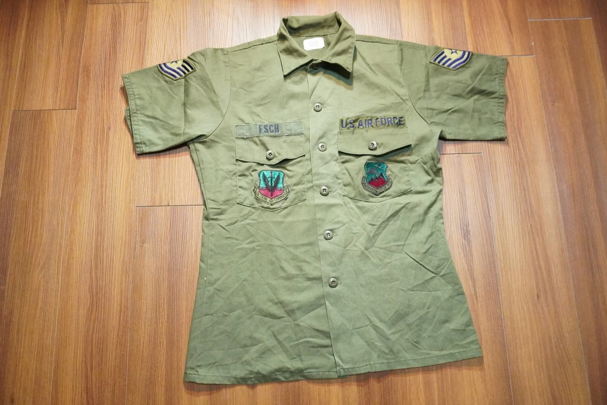 U.S.AIR FORCE Utility Shirt 1985年 size15 1/2 used