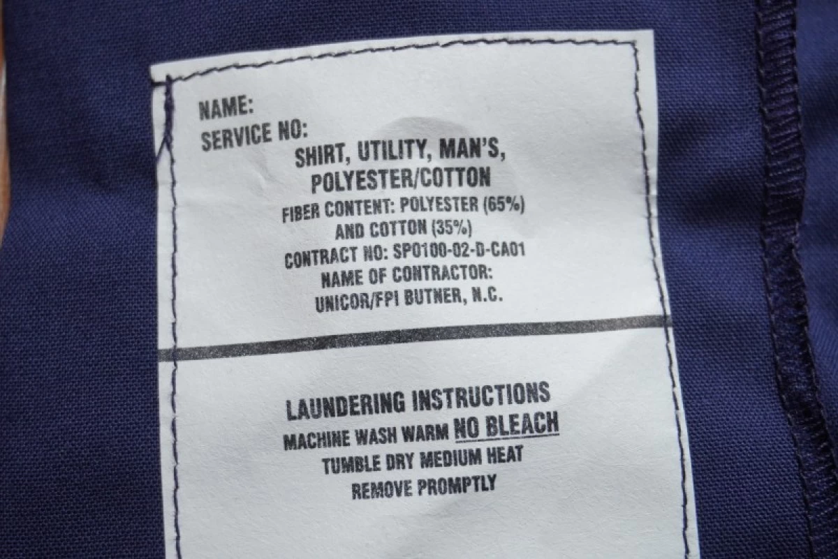 U.S.NAVY Shirt Utility Work 2002年 sizeM new