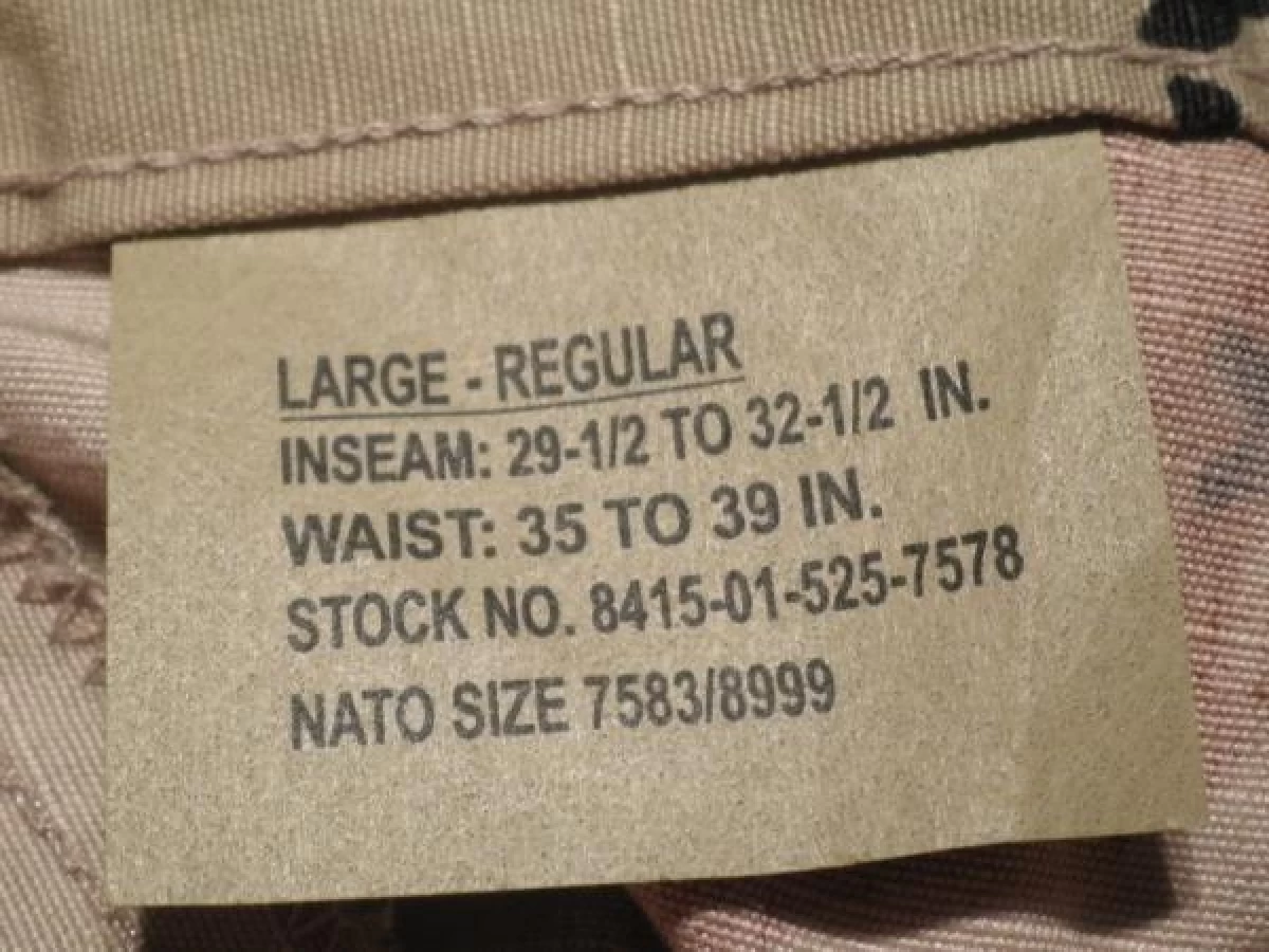 U.S.Combat Trousers 6colorDesert sizeL new?