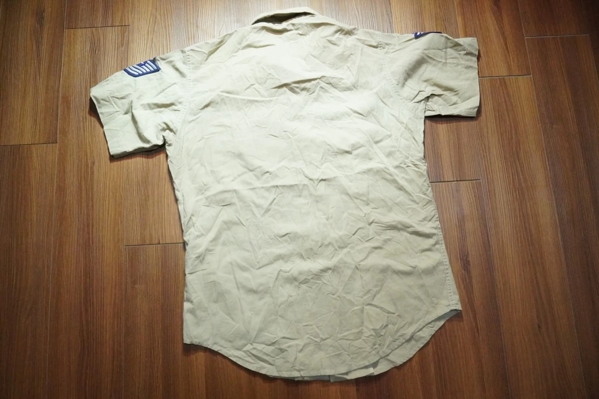 U.S.AIR FORCE Shirt Utility Tan 1970年 size15 1/2? used