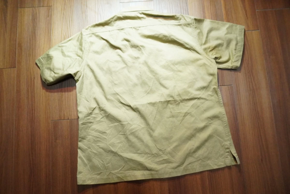 U.S.ARMY Shirt Cotton khaki 1955年 sizeL used