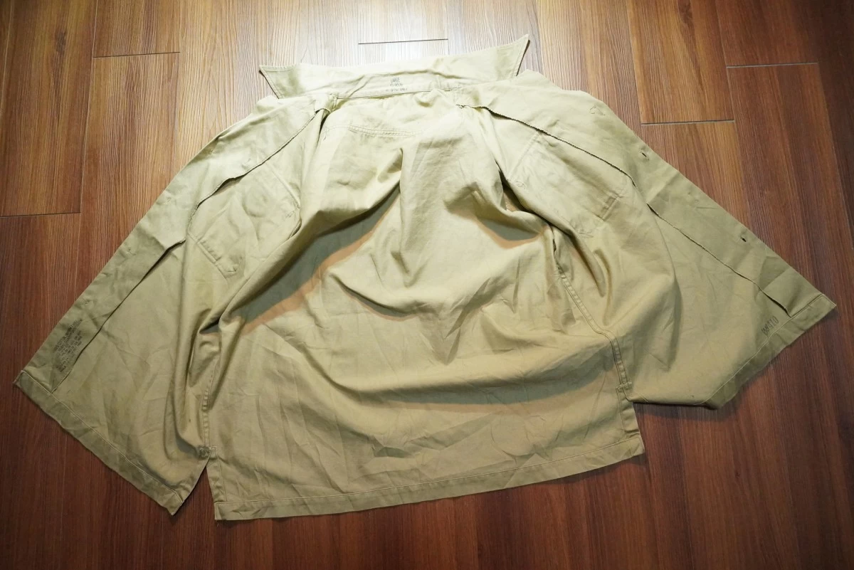 U.S.ARMY Shirt Cotton khaki 1955年 sizeL used