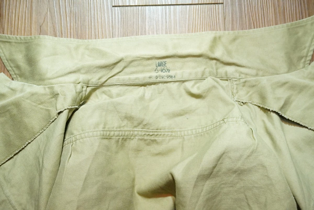 U.S.ARMY Shirt Cotton khaki 1955年 sizeL used