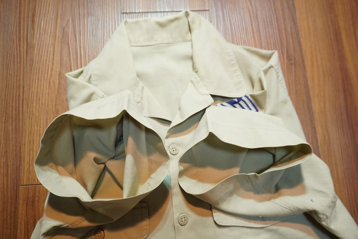 U.S.AIR FORCE Shirt Utility Tan 1960～70年代？ sizeS?～M? used