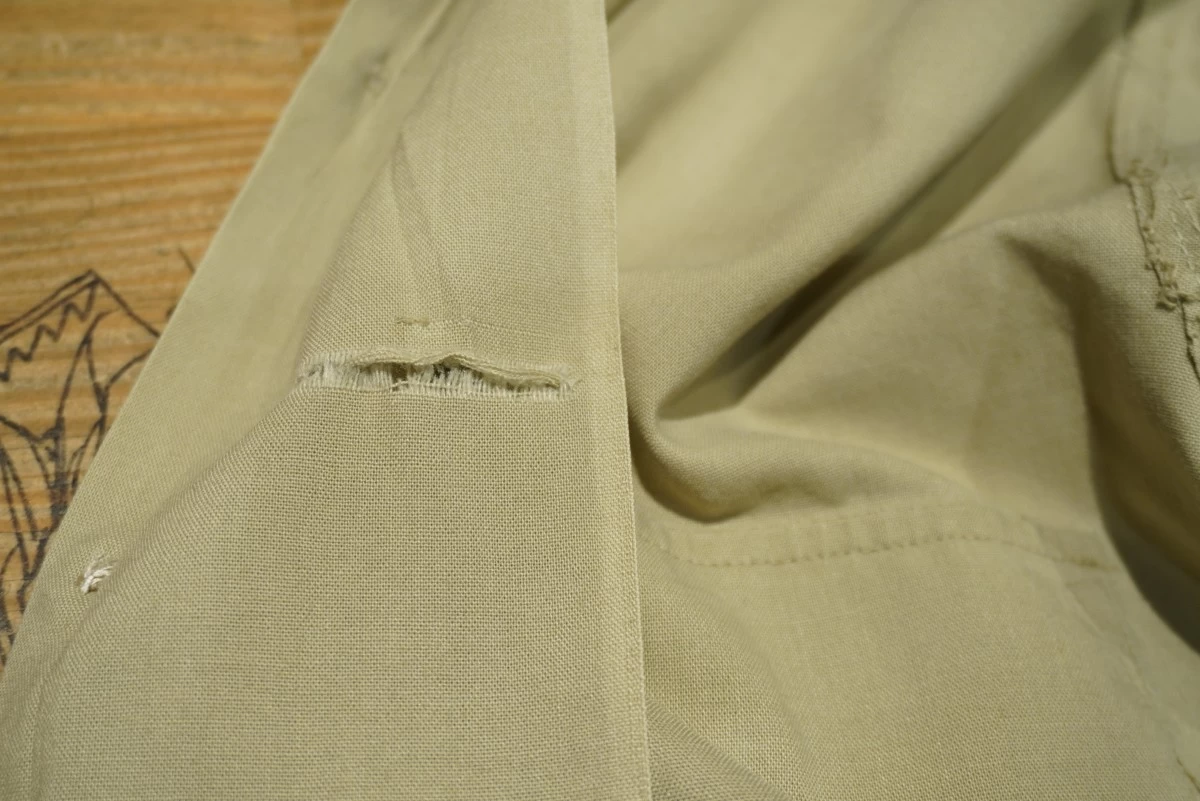 U.S.AIR FORCE Shirt Utility Tan 1960～70年代？ sizeS?～M? used