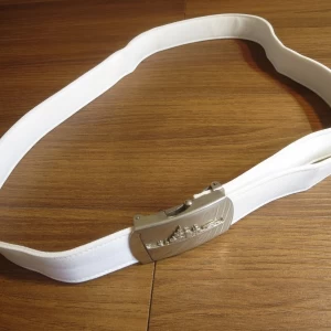 U.S.NAVY Belt White with Buckel 100cm used
