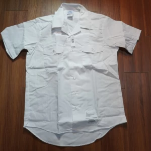 U.S.NAVY Shirt White Utility Tropical sizeL new