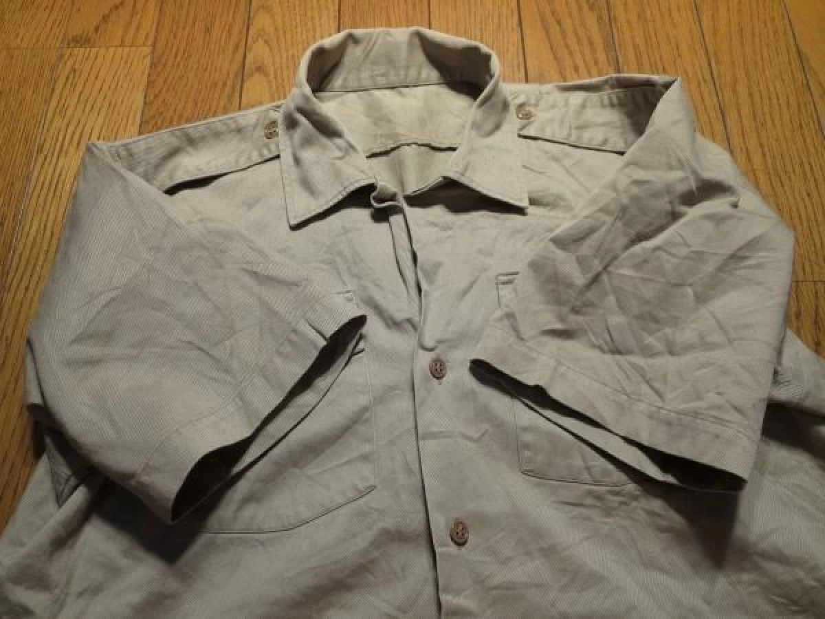 U.S.ARMY Shirt Kahki Cotton 1965or66年 sizeM used
