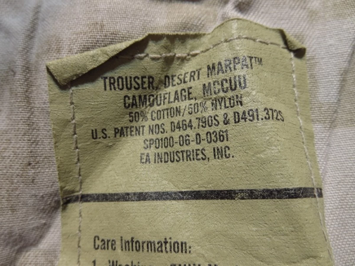 U.S.MARINE CORPS Trousers(MCCUU)Desert sizeM used