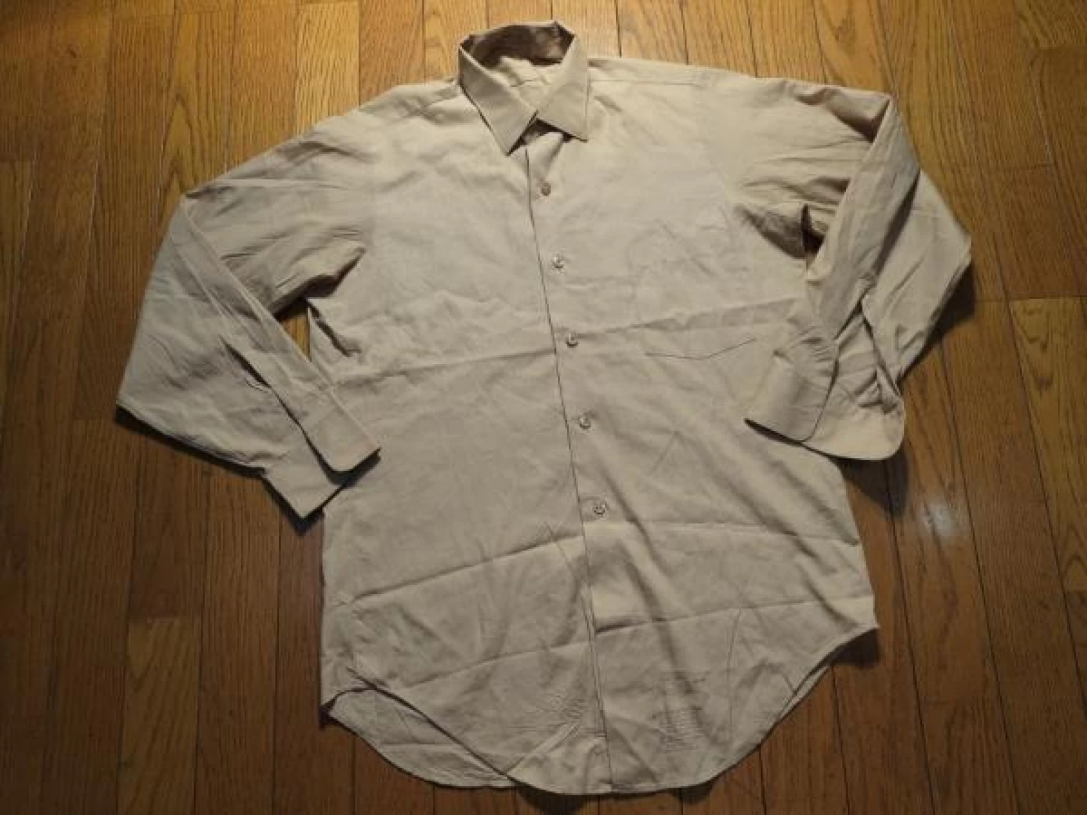 U.S.ARMY Shirt TAN 1975年 size14 1/2 used