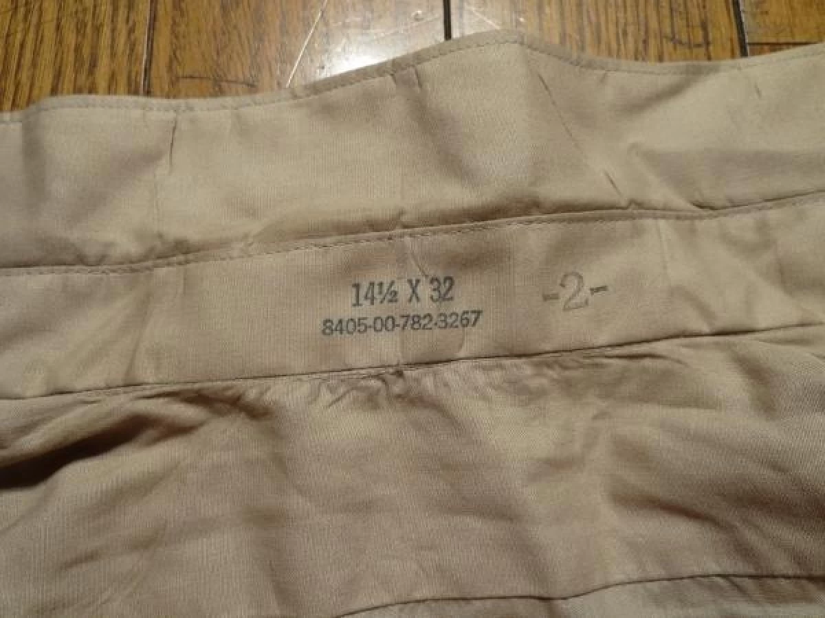 U.S.ARMY Shirt TAN 1975年 size14 1/2 used