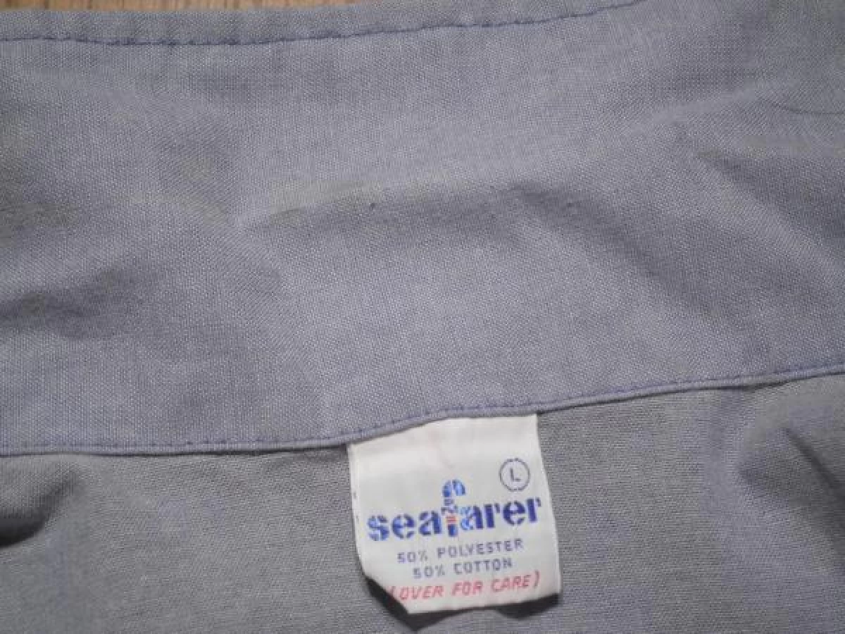 U.S.NAVY Chambray Shirt Poly/Cotton sizeL used