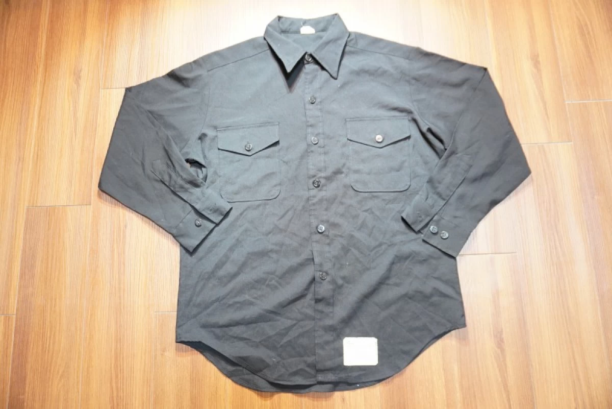 U.S.NAVY Shirt Poly/Rayon 1978年 size16 1/2 used