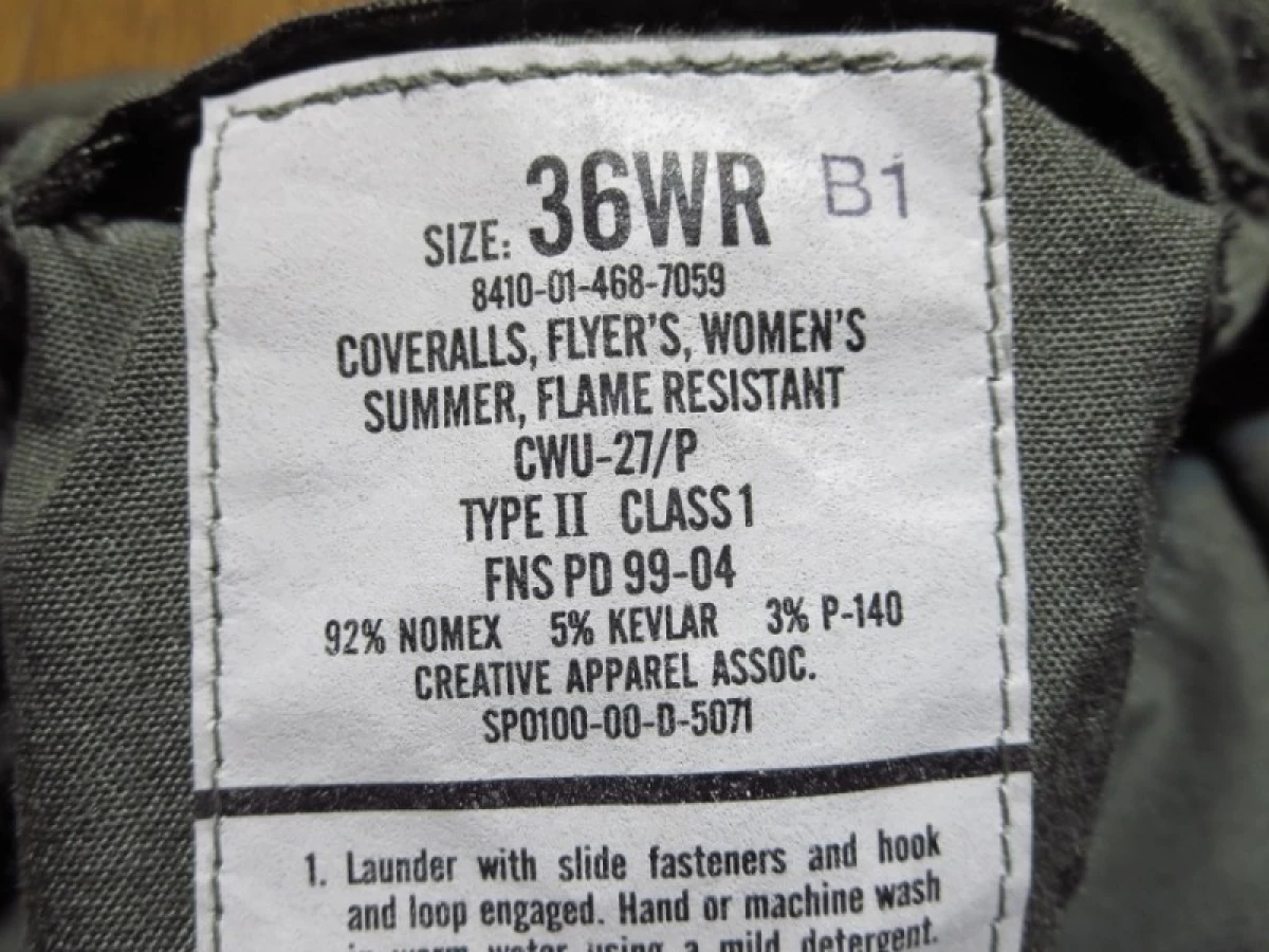 U.S.AIR FORCE Coveralls CWU-27/P Women size36WRnew