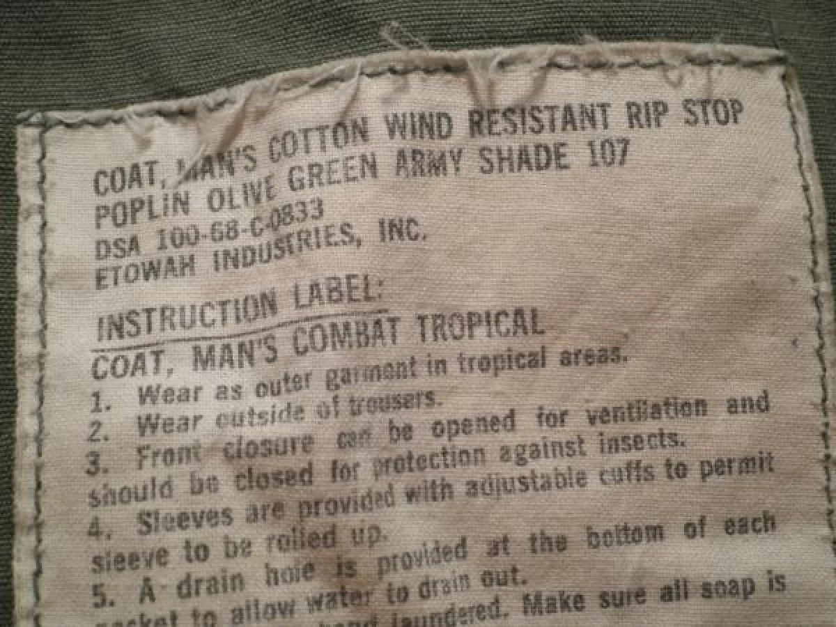 U.S.Coat Cotton CamoPainted? 1968年sizeM used