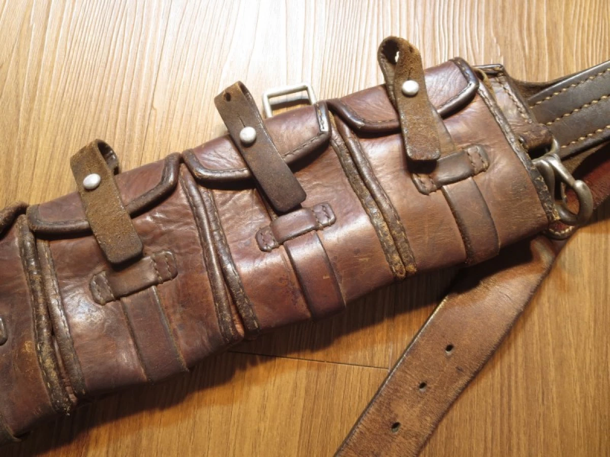 Sweden Leather Ammunition Belt Pouch used