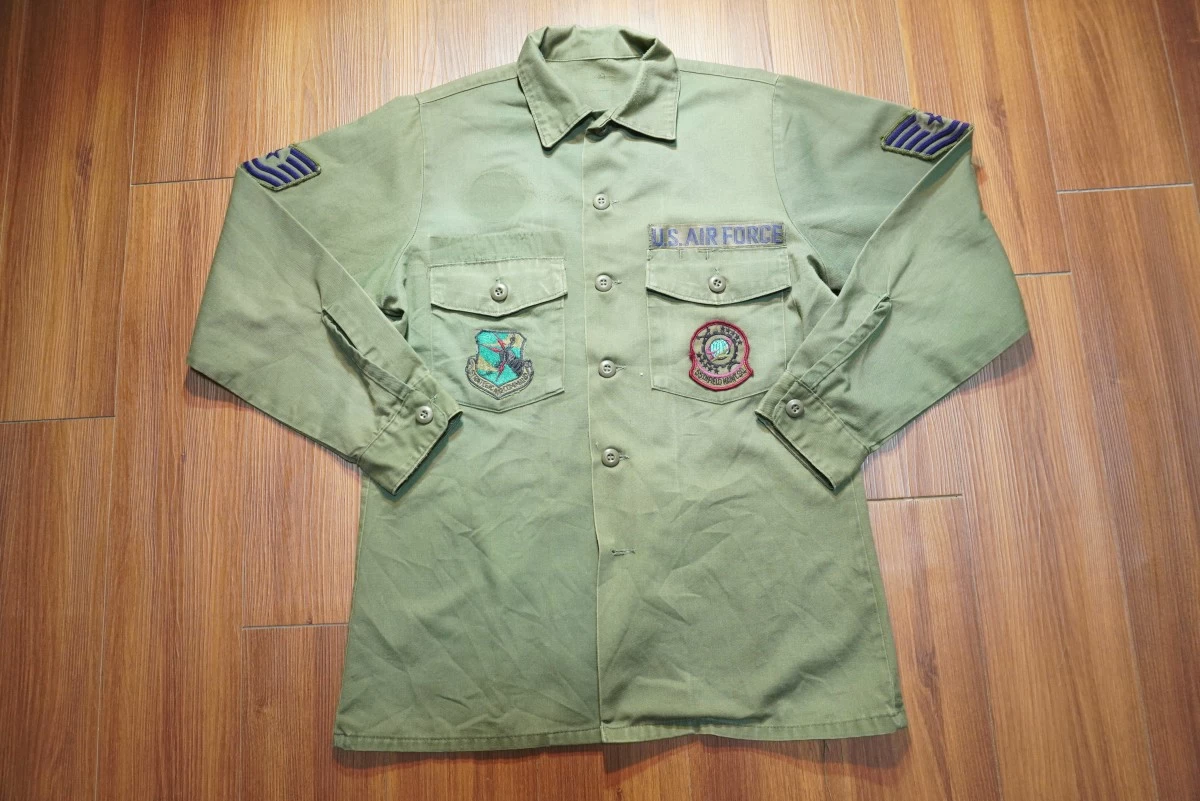 U.S.AIR FORCE Utility Shirt 1970-80年代 size15 1/2? used