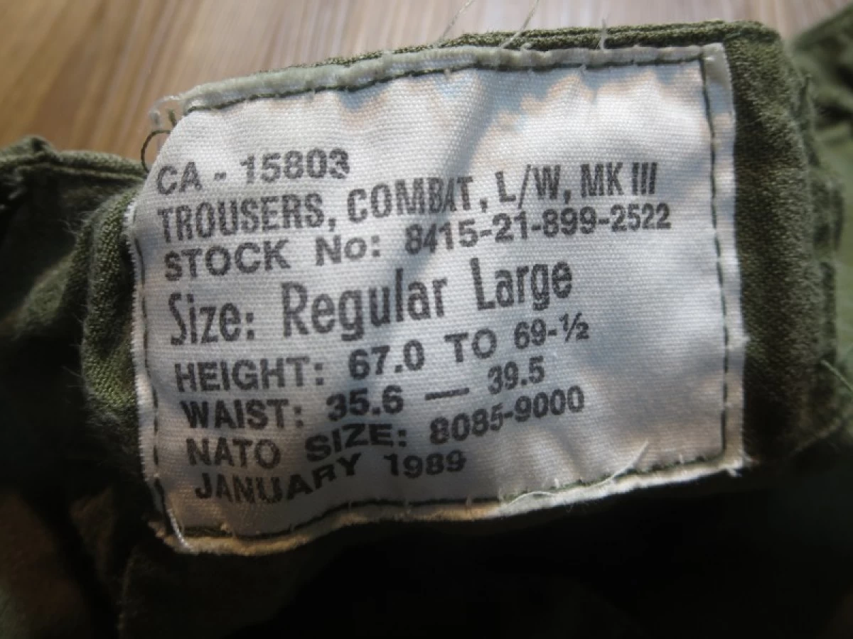 CANADA Combat Trousers 1989年 sizeL-Regular used