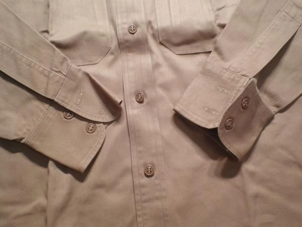 U.S.ARMY Shirt Cotton Khaki 1951年 size14 1/2 used